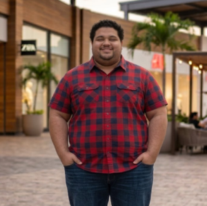 Camisa Cuadros para Hombre Plus Size