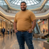 Camiseta Texturizada para Hombre Plus Size