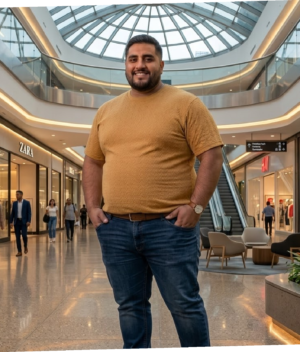 Camiseta Texturizada para Hombre Plus Size